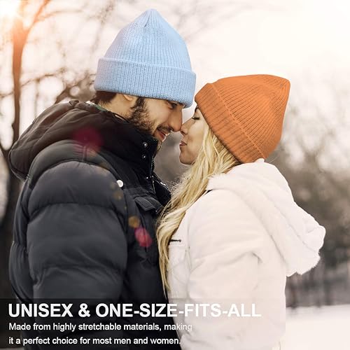 NORTHWIND Ribbed Winter Cap for Men and Women, Beanie Woolen Cap for Women, Winter Wear, Beanie Cap for Men, Woolen Cap for Man (Orange) - Image 4
