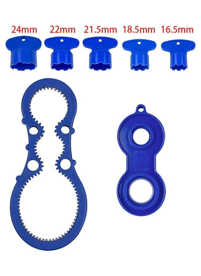 Oasisgalore Faucet Aerator Removal Tool - Adjustable Aerator Key for 16.5 to 24 mm Tap Sizes (Blue)  - Image 3