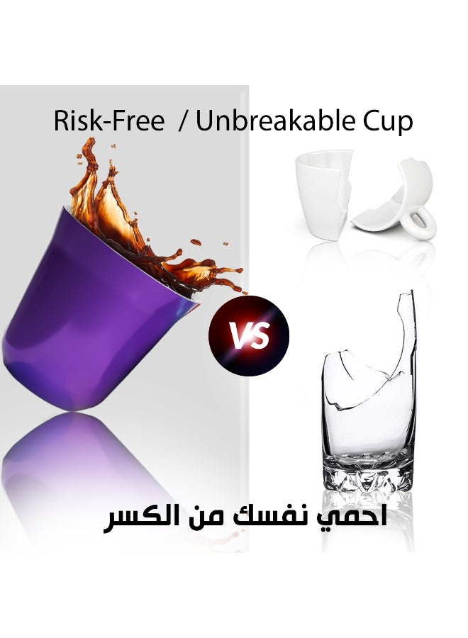 KRYMSO 80ml Espresso Cups, Double Wall Vacuum Insulted Stainless Steel Coffee Cup Set for Espresso, Turkish Coffee, Arabian Coffee and Tea, 2 Pack - Image 5