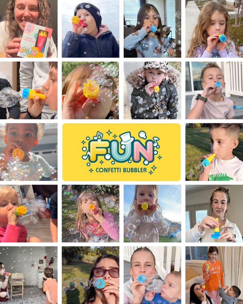 Uncle Bubble Mini Bubble Blower - Non Toxic Plastic Confetti Bubbler, Fun Summer Toys for Kids, Girls and Boys, Blow Thousands of Mini Bubbles in One Breath - Image 2