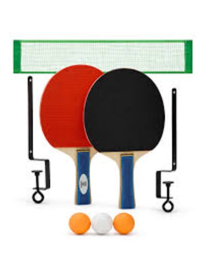2 table tennis rackets with 3 balls and net (unisex) - Image 2