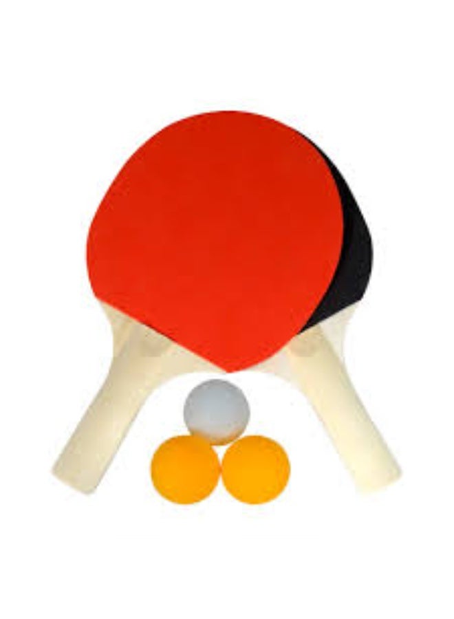 2 table tennis rackets with 3 balls and net (unisex) - Image 1