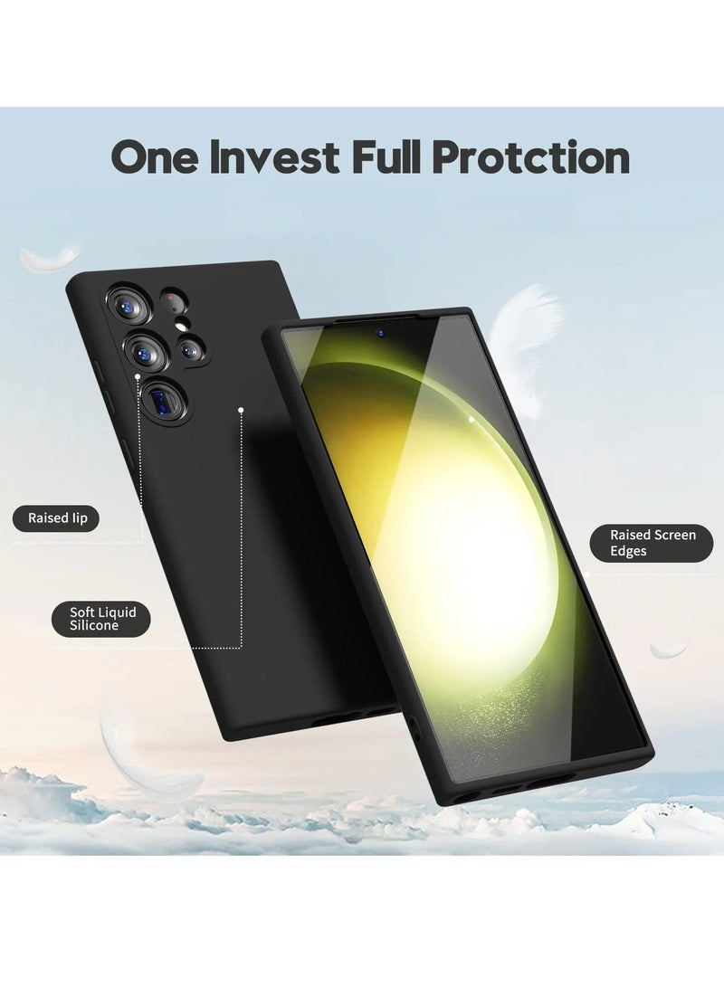 Samsung Galaxy S24 Ultra Cover Liquid Soft Gel Rubber Anti Scratch Genuine Silicone Phone Case for Galaxy S24 Ultra 6.8 inch - Image 5