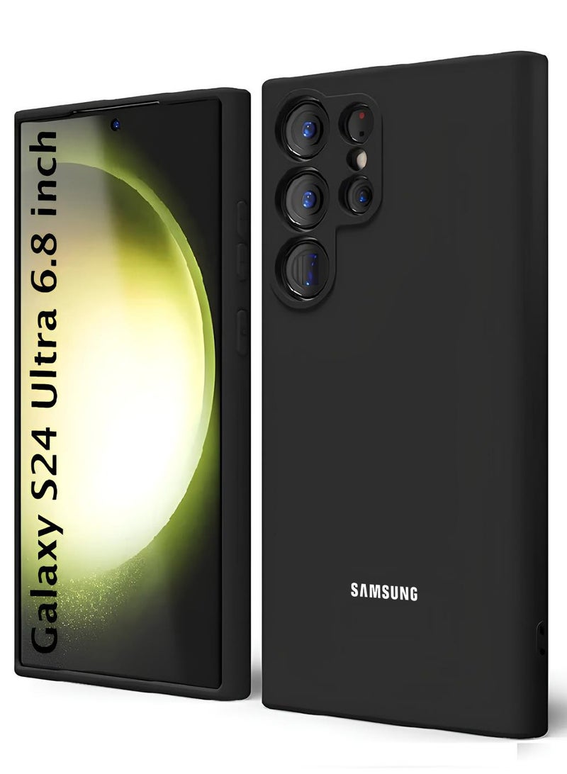 Samsung Galaxy S24 Ultra Cover Liquid Soft Gel Rubber Anti Scratch Genuine Silicone Phone Case for Galaxy S24 Ultra 6.8 inch - Image 1