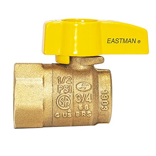 Eastman 3/4 Inch FIP x 5/8 Inch OD Angle Gas Ball Valve with 1/4-Turn Handle, Brass Plumbing Fitting, 60029 - Image 5