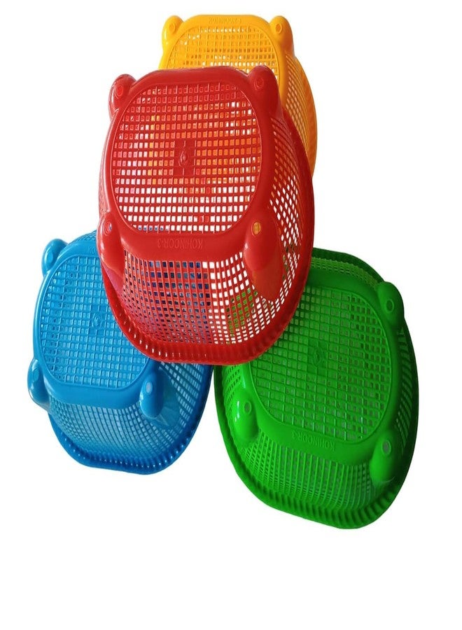 SKYLII Unbreakable Plastic Flexible Storage Baskets|Fruit Vegetable Bathroom Stationary Garden Home Basket with Handles|Storage basket Fruit & Vegetable Basket (4) - Image 2