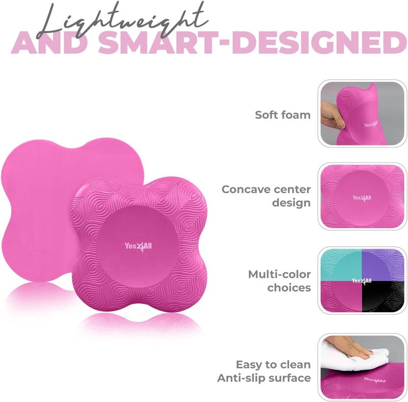 Yes4All 2PCS Yoga Knee Pads Extra Thick Yoga Kneeling Pad for Pilates Exercise 1316 Inches Cushion Knees Elbow Mat Supplies for Women Men Fitness Travel - Image 3