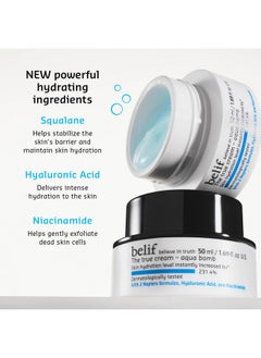 belif The True Cream Aqua Bomb 25Ml: Daily Lightweight Facial Moisturizer, Hydrating & Plumping Face Cream, Hyaluronic Acid, Niacinamide, Squalane, For All Skin Types, No Mineral Oils Korean Skin Care  - Image 2