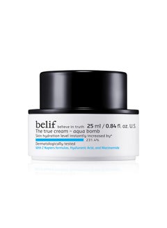 belif The True Cream Aqua Bomb 25Ml: Daily Lightweight Facial Moisturizer, Hydrating & Plumping Face Cream, Hyaluronic Acid, Niacinamide, Squalane, For All Skin Types, No Mineral Oils Korean Skin Care  - Image 1