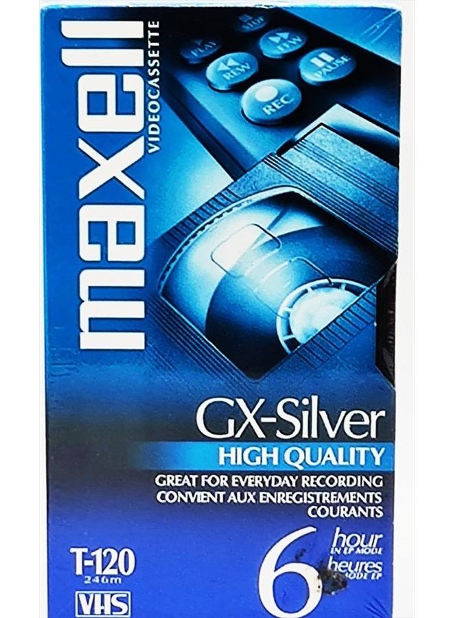 Maxell 214016 120 Minute Gx Silver Video Tape - Image 1