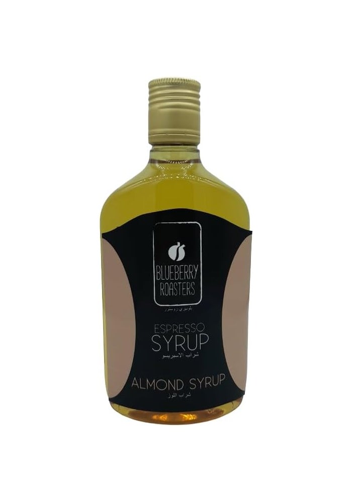 Blueberry Roasters Almond Syrup - 500 ml Espresso Syrup for Coffee, Desserts, and Beverages