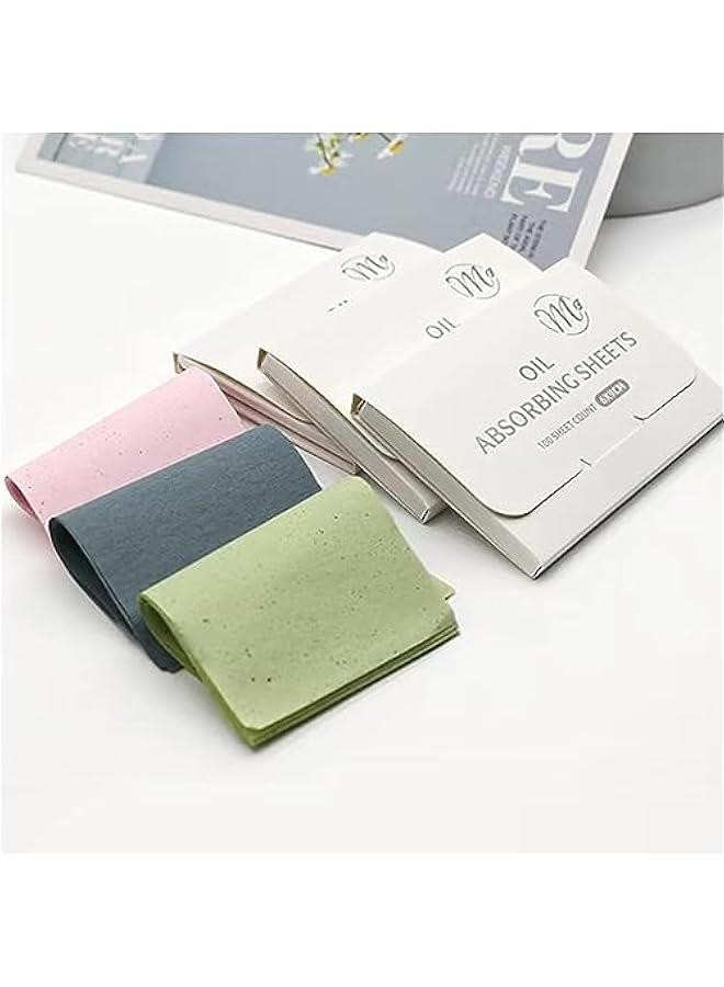 BWSJ Premium Face Oil Blotting Paper for Oil Control with Green Tea and Rose  300 Sheets - Image 1