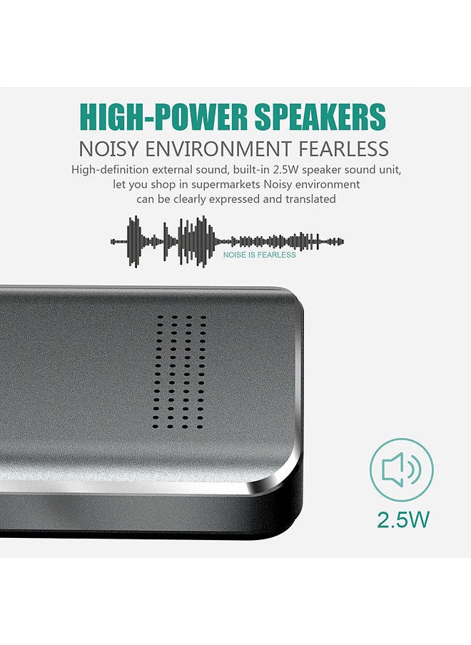 Language Translator Device Portable Voice Interpreter in 137 Languages Real-time 2-WAY Voice Translator Support Recording Text Translate Photo Translating Chinese/English/Japanese/Korean