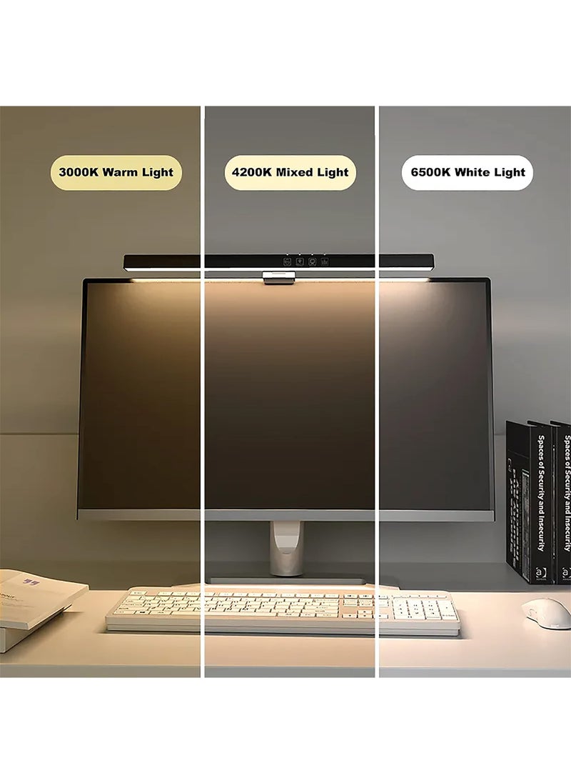 Arabest - RGB Monitor Screen Led Lights Eye Caring PC Monitor Led Bar Space Saving Desk Lamp with Auto-dimming for Home/Office/Study/Gaming  (Curved Screen) - Image 1