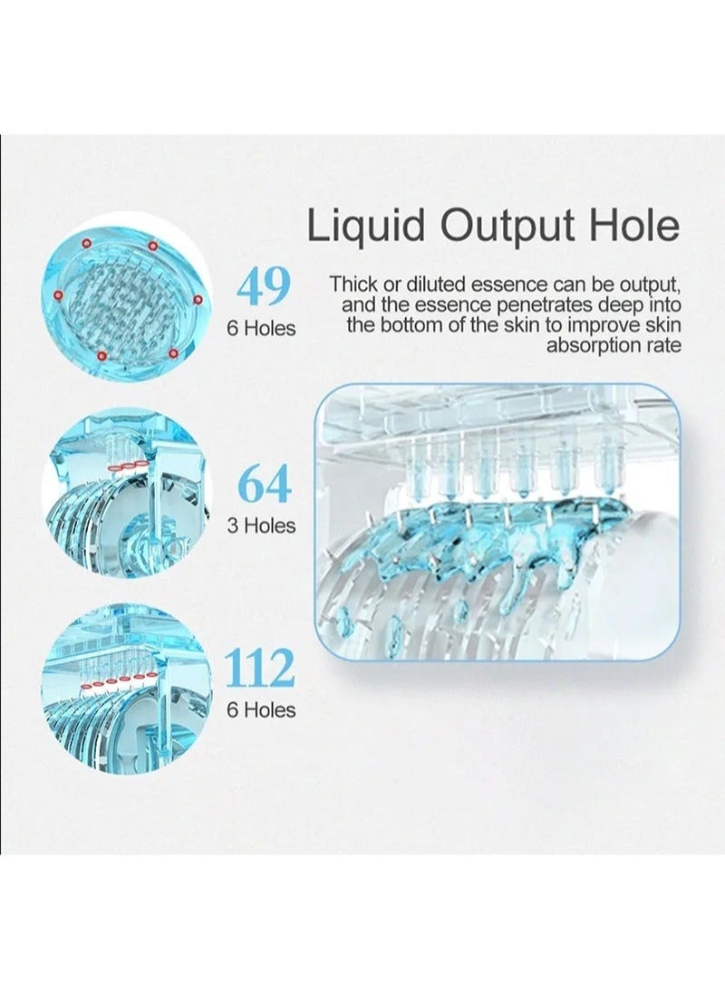 UHOOMA - 3 in 1 Derma Roller Mesotherapy 49 Needles, 64 Needles, 112 Head Microneedles for Skin Treatment, Collagen Stimulation, Anti-motor Acne and Shrinkage Face Lift - 0.25mm - Image 1