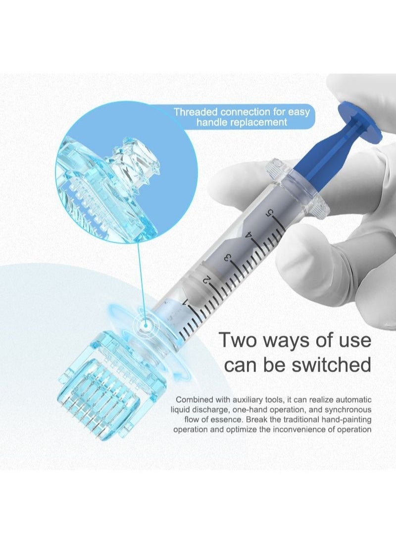 UHOOMA - 3 in 1 Derma Roller Mesotherapy 49 Needles, 64 Needles, 112 Head Microneedles for Skin Treatment, Collagen Stimulation, Anti-motor Acne and Shrinkage Face Lift - 0.25mm - Image 1