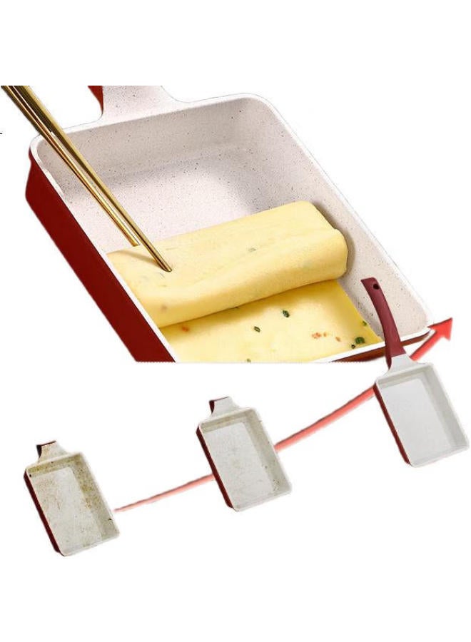Ssn Yuzi Shao Pan, Thick Egg Pan, Frying Pan, Breakfast Pan, Egg Pan, Flat Bottom Pan, Non-Stick Pan, Rectangular Egg Roll Pan - Image 3