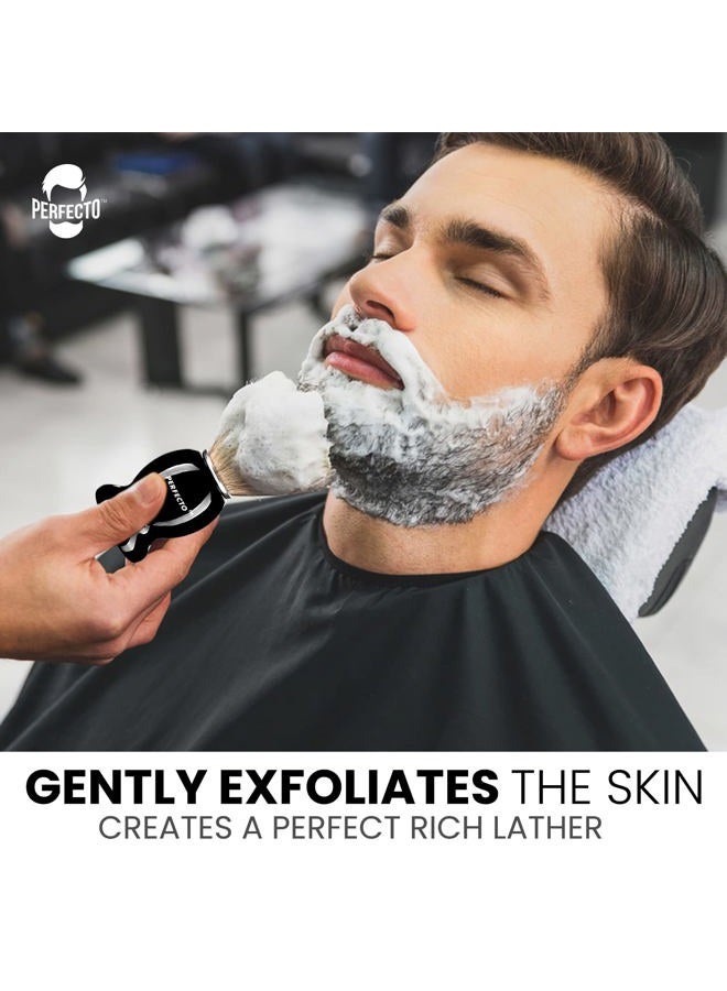 Perfecto 100% Pure Badger Shaving Brush-Black Handle- Engineered for The Best Shave of Your Life. for, Safety Razor, Double Edge Razor, Straight Razor or Shaving Razor, Its The Best Badger Brush. - Image 4