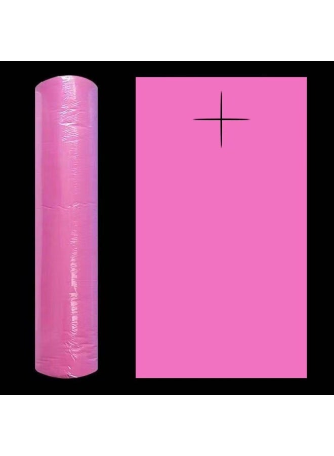 إسكدنيا لفافة ملاءة سرير صالون التجميل للاستعمال مرة واحدة مقاومة للماء والزيت بفتحة متقاطعة سميكة غير منسوجة لفافة ملاءة سرير التدليك - اللون: فتحة وردية - المواصفات: خفيفة وجيدة التهوية 80*180 سم 1 لفة 45 - Image 1