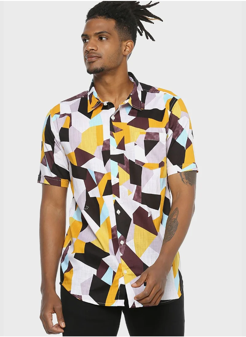 Campus Sutra Printed Shirt