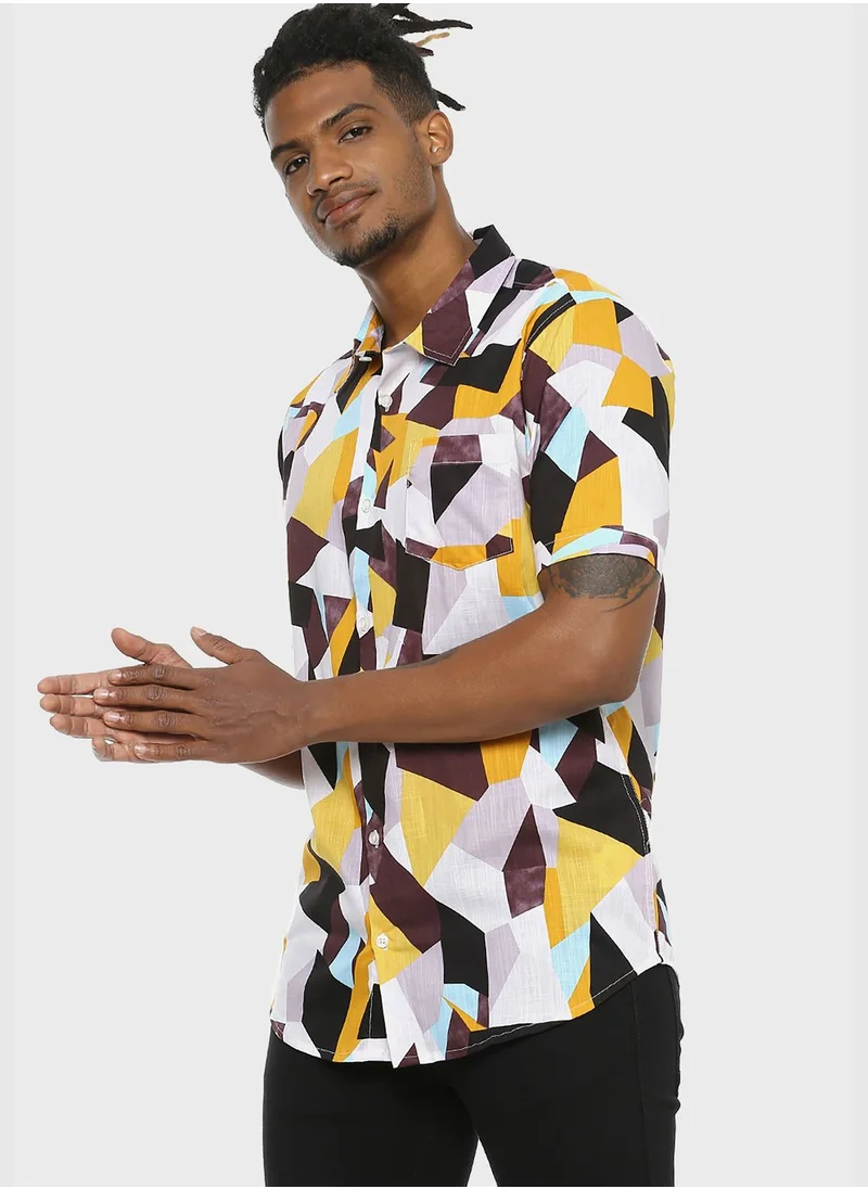 Campus Sutra Printed Shirt
