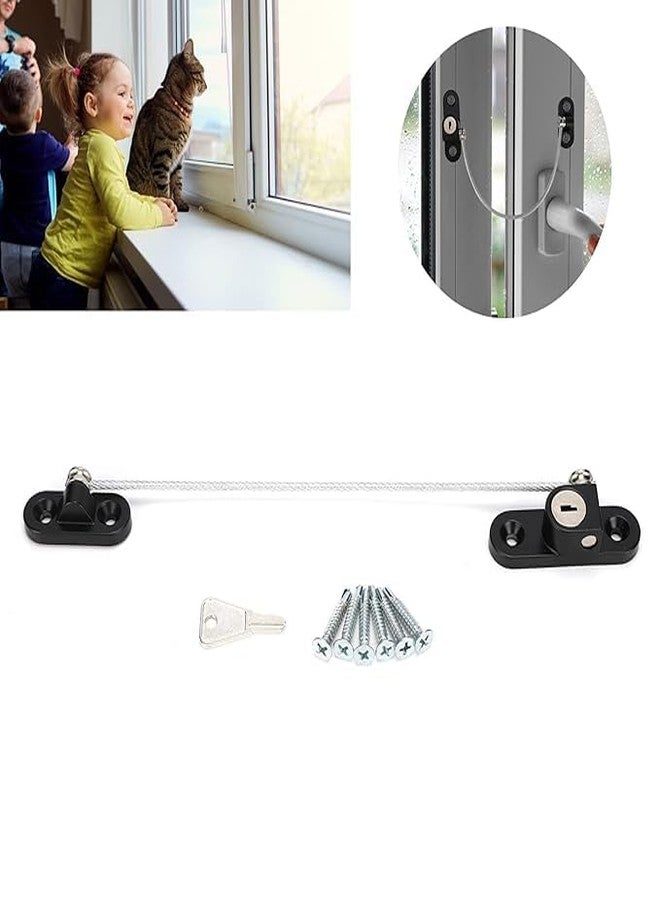 SNAPPSY Punch-Free Child Safety Lock with Combination Dial | Stainless Steel Wire Rope & ABS | Refrigerator, Window, Sliding Door, Drawer & Switchboard Lock - Image 3