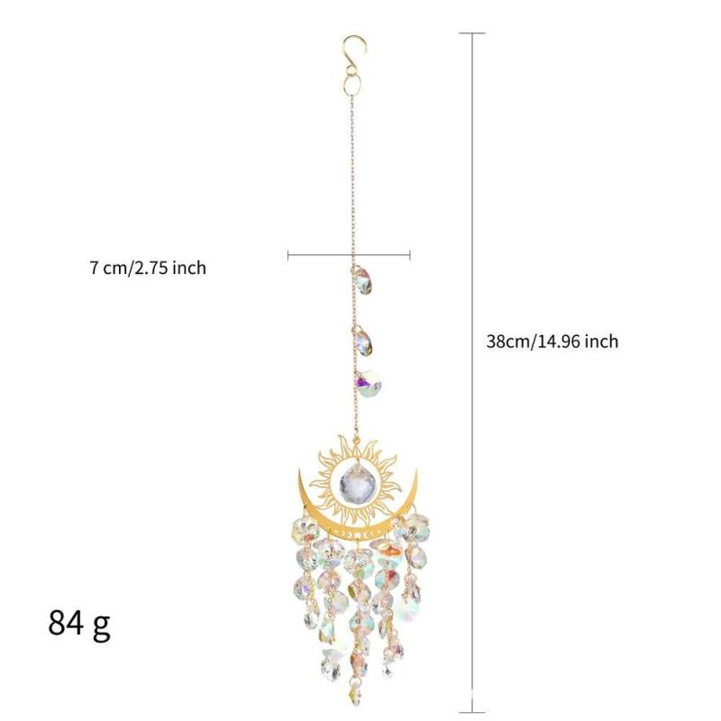 Sun Catcher 38x7 K9 Crystal Blue - Elegant Light Reflection Pendant for Home Window Decor - Image 3