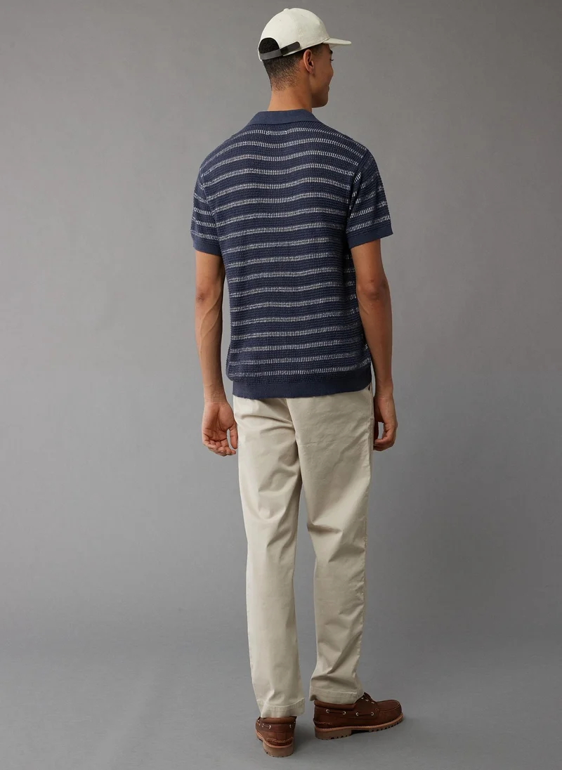 امريكان ايجل Stripe Detail Collar Polo Shirt