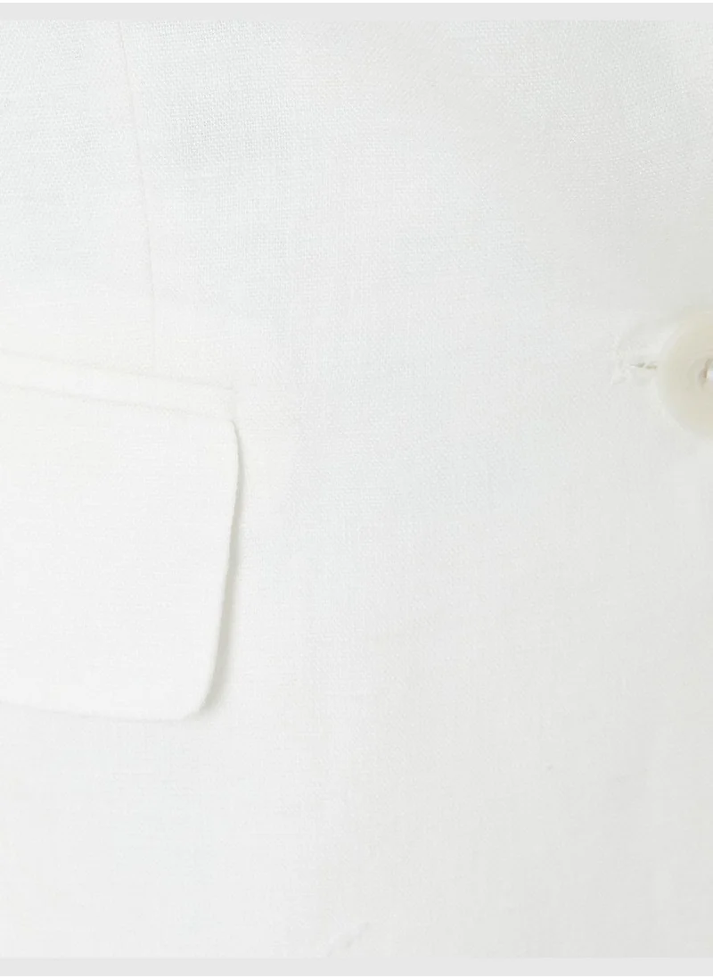 كوتون Linen Blazer Jacket