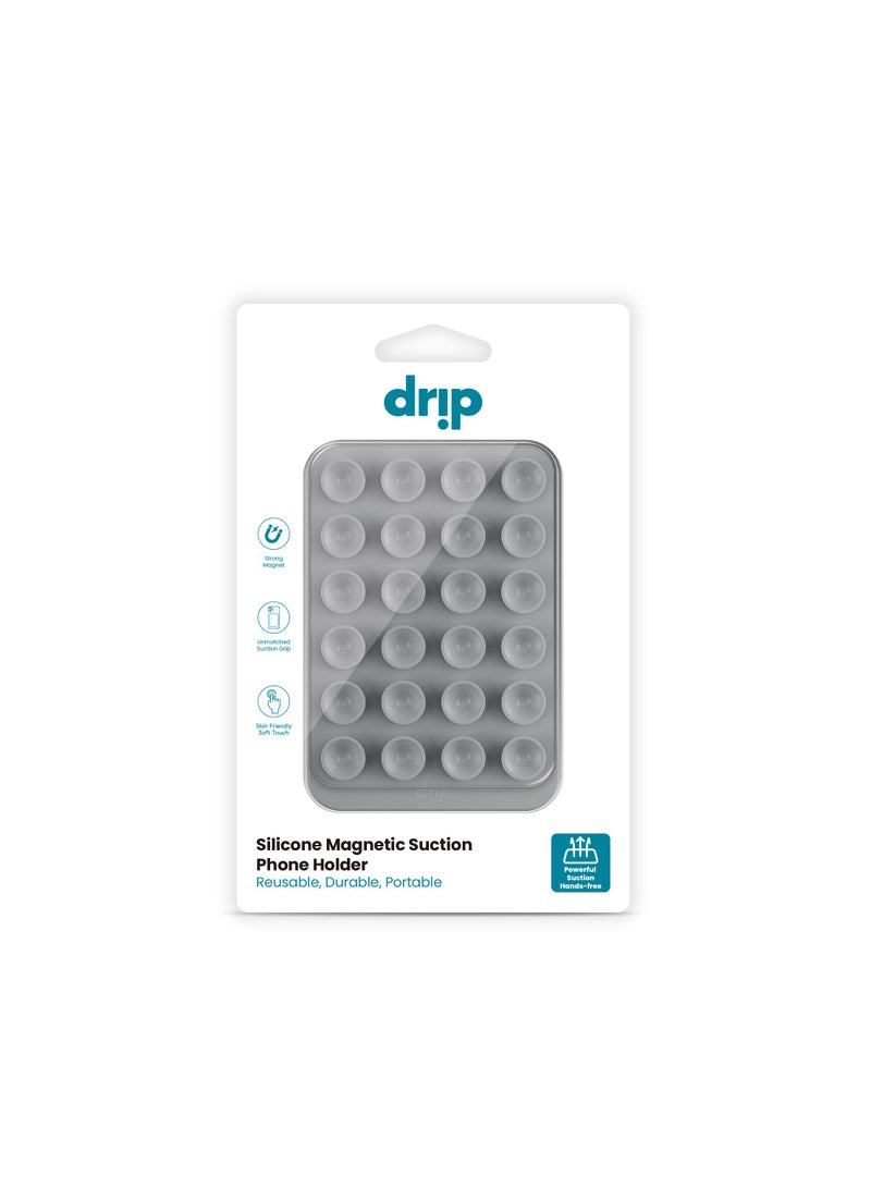 DRIP Silicone Magnetic Suction Phone Holder - MagSafe Compatible, Strong Adhesion, Reusable, Durable, and Portable - Ideal for Flat Surfaces, Mirrors, and Windows - Image 4