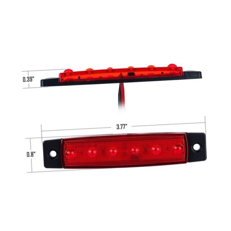 2PCS 12V Red LED Truck Side Marker Lights Waterproof Trailer Tail Lights Indicators - Image 4