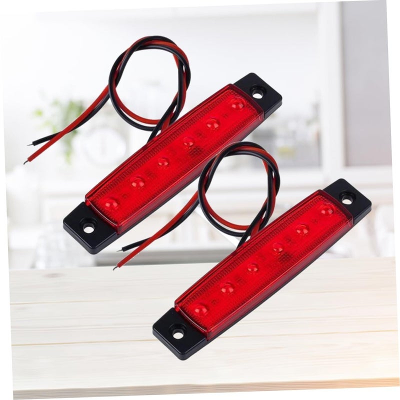 2PCS 12V Red LED Truck Side Marker Lights Waterproof Trailer Tail Lights Indicators - Image 3