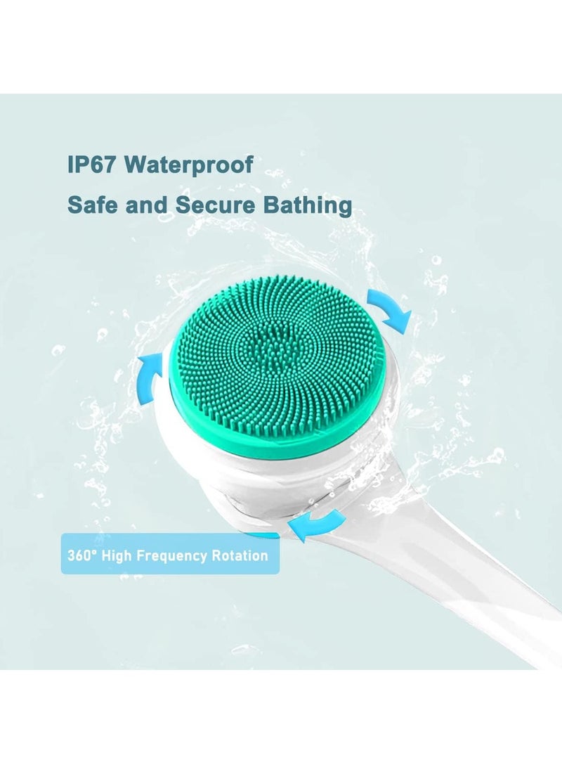 Electric Body Brush, Long Handle Rechargeable Rotating Facial Brush, Deep Cleaning for Shower, Ideal for Women - Image 3