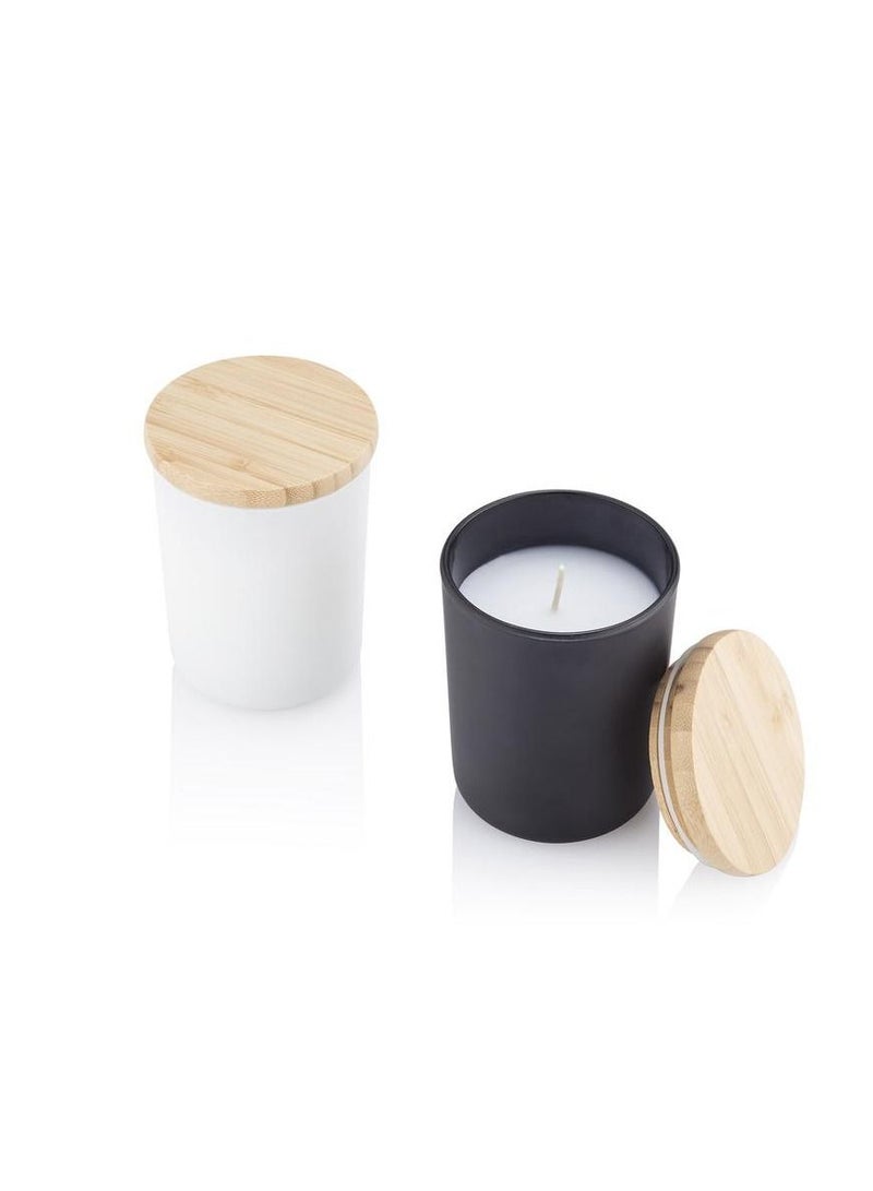 Eco-neutral Premium scented candles for home, Oud Scented Candles Gift set in glass jar with Bamboo Lid bath body works gift set for women (Black)  - Image 2