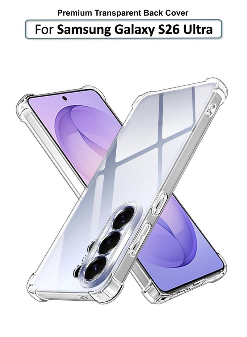 NAFCO Samsung Galaxy S26 Ultra - Ultra Clear Transparent Silicone Drop-Proof Clear Flexible Protective Phone Cover - Transparent - Image 1