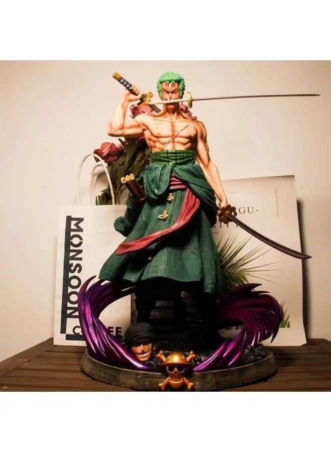 general One Piece hand-made Dream Sauron Three Knives Mobile Comic model desktop Case Car Decoration Boy gift - Image 1