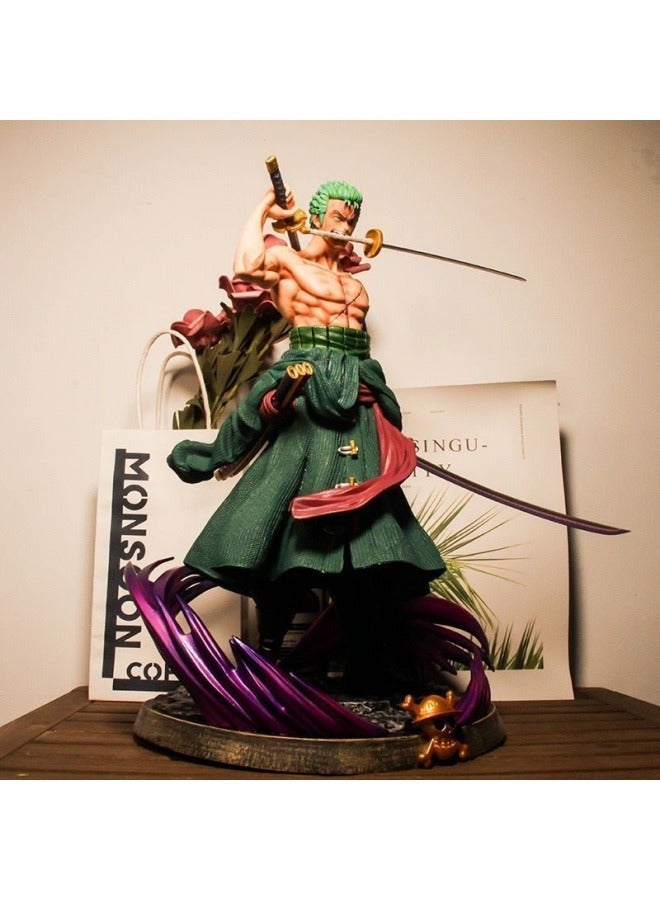 general One Piece hand-made Dream Sauron Three Knives Mobile Comic model desktop Case Car Decoration Boy gift - Image 2