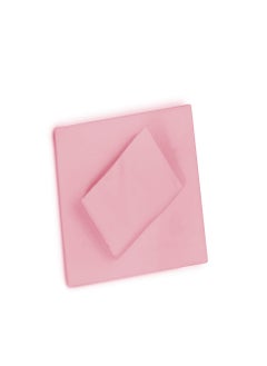 Raymond Raymond Home King Flat Sheet Bedsheet 144 Thread Count Luxirious Mercerised 100% Long Staple Cotton Bedding Solid Pre Shrunk Percale Finish Bed Linen with 2 Pillow Case - Rose (274 * 274 CM)  - Image 2