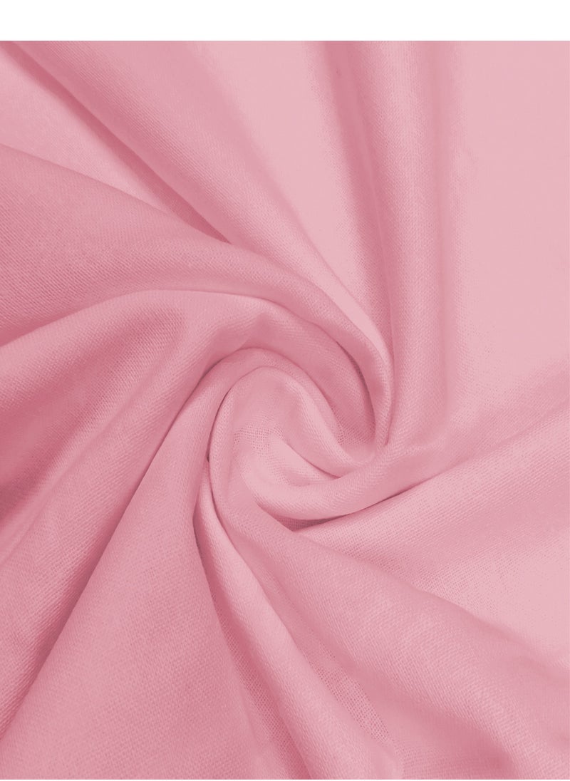 Raymond - Raymond Home King Flat Sheet Bedsheet 144 Thread Count Luxirious Mercerised 100% Long Staple Cotton Bedding Solid Pre Shrunk Percale Finish Bed Linen with 2 Pillow Case - Rose (274 * 274 CM) - Image 1