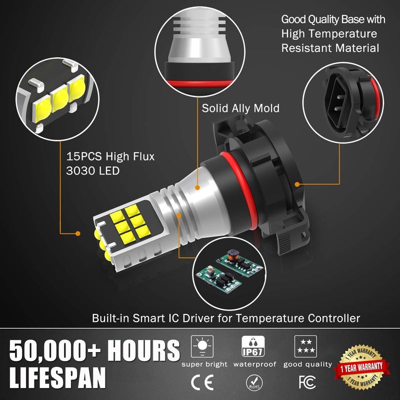 AUTOGINE مصابيح ضباب LED AUTOGINE 2504 PSX24W - Image 5