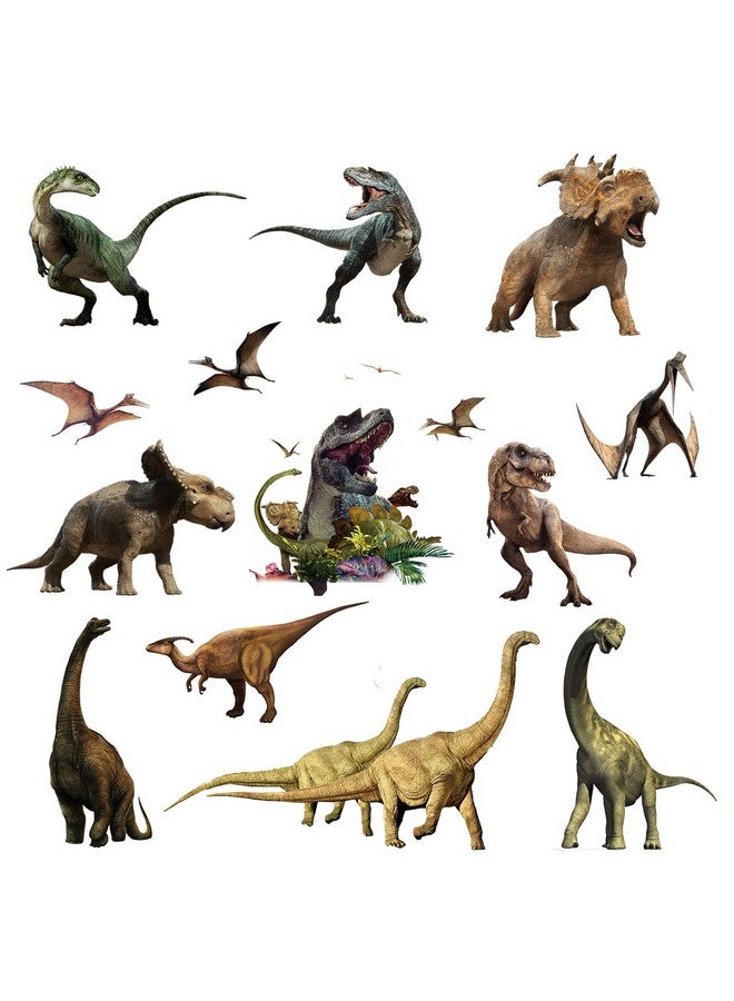 WOYINIS 3D Watercolour Dinosaur Kids Wall Stickers Peel and Stick Removable Wall Decals for Kids Nursery Bedroom Living Room - Image 2