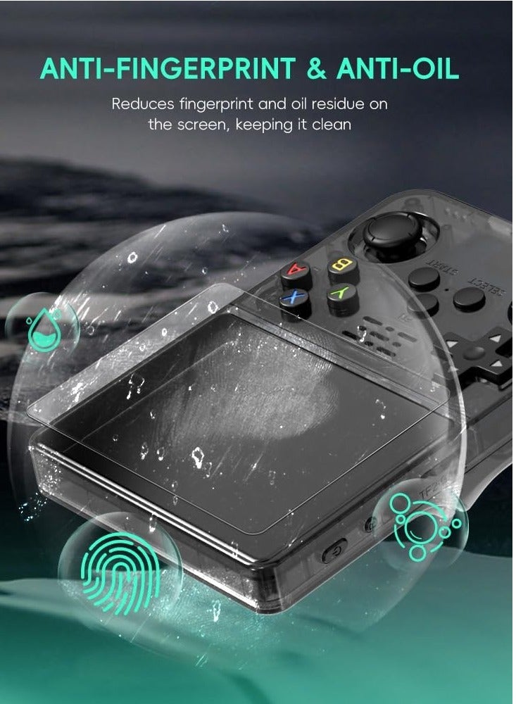 R36S Game Console Screen Protector R36S/R35S/RGB20S Game Console Protective Film 9H Dustproof Scratch-resistant Tempered Glass Front Screen Protector, - Image 3