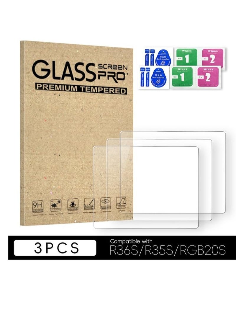R36S Game Console Screen Protector R36S/R35S/RGB20S Game Console Protective Film 9H Dustproof Scratch-resistant Tempered Glass Front Screen Protector, - Image 2