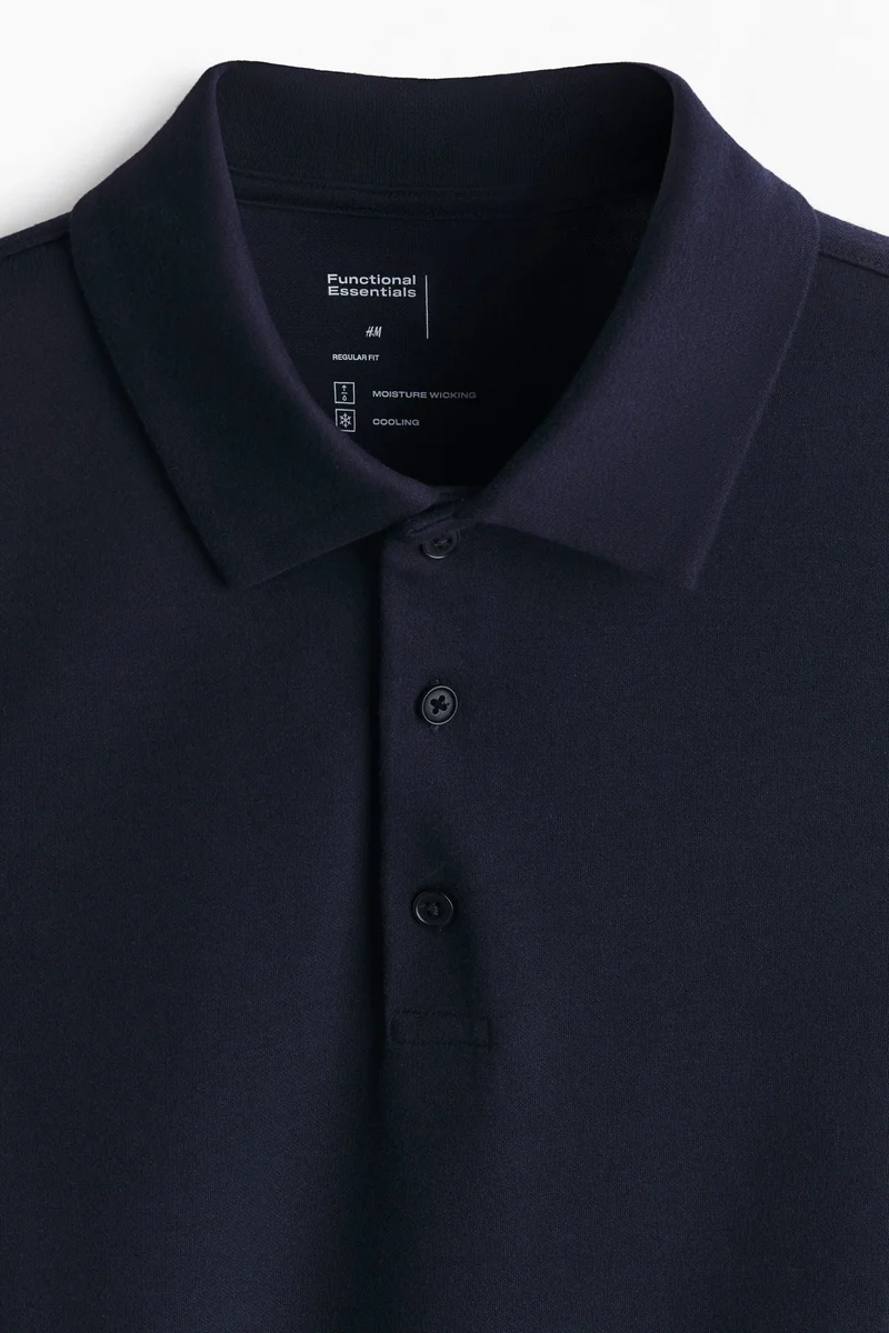 H&M  Cooling Regular Fit Polo shirt for Men | Best Price UAE