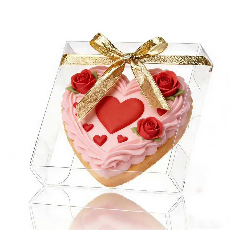 JCXGRVC 30 Pack 4x4x1.2inch Clear Single Cookies Boxes with Full Window Macaron Boxes Browines boxes Small Treat Boxes Candy Boxes Mini Pie Boxes for Wedding Birthday Party - Image 1