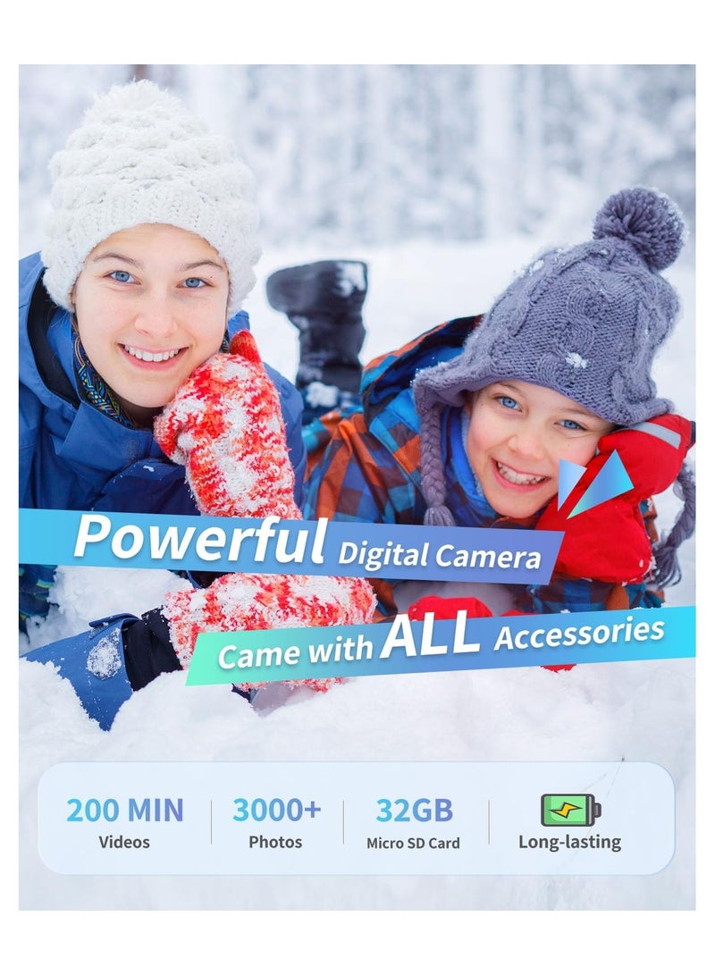 yalilai Digital Camera, 4K 64MP Digital Cameras for Kids, FHD 1080P Digital Point and Shoot Camera with 18X Zoom, Time Stamp, Compact Small Travel Camera for Boys Girls Teens, Black  - Image 4