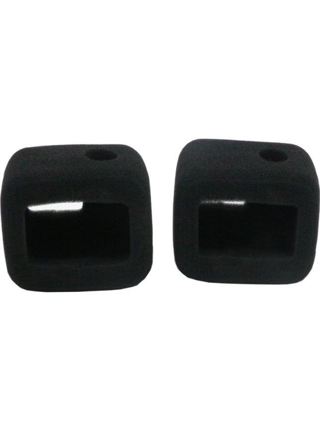 Gopro Hero7/6/5 Microphone Recording Windshield Sponge Pop-up Shield Sports Camera Accessories 2 Pack-Color:Black