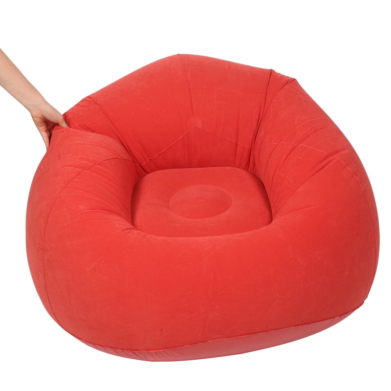 2pcs Bean Bag Chairs for Adults Inflatable Chairs with Electric Air Pump,Blow up Couch Folding Inflatable Couch Lazy Sofa for Reading Living Room Rosy - Image 3