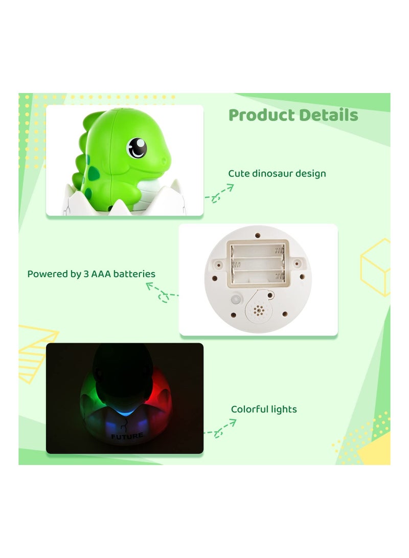 واي آند دي Baby Bath Toys, Dinosaur Automatic Water Spray Toys for Infants 6-12 Months, Light Up Sprinkler, Toddler, Fountain Bathtub Kids Bathroom Gift Pool Swimming - Image 4