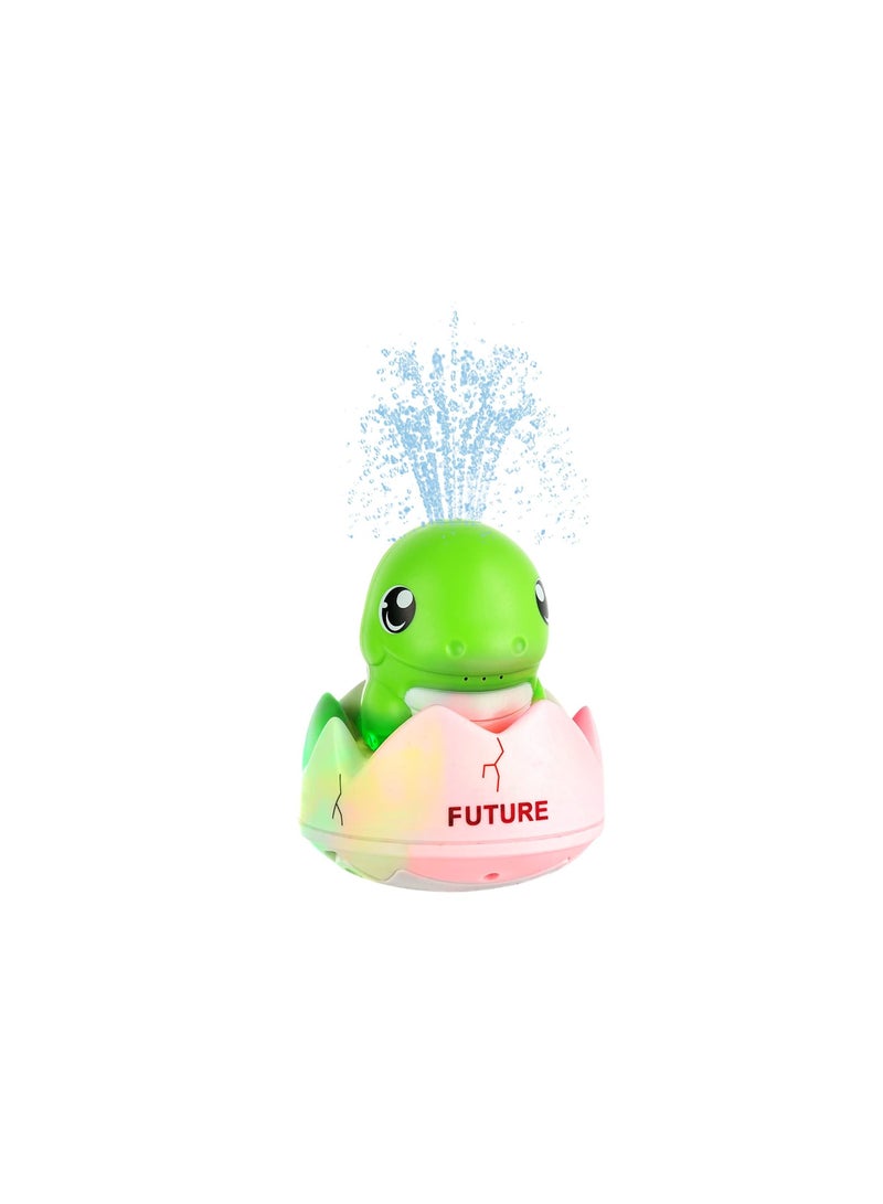واي آند دي Baby Bath Toys, Dinosaur Automatic Water Spray Toys for Infants 6-12 Months, Light Up Sprinkler, Toddler, Fountain Bathtub Kids Bathroom Gift Pool Swimming - Image 1
